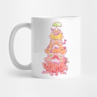 Watercolor Autumn Mushroom Frogs Mug